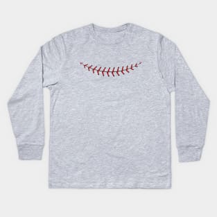 Baseball Lace smile Kids Long Sleeve T-Shirt